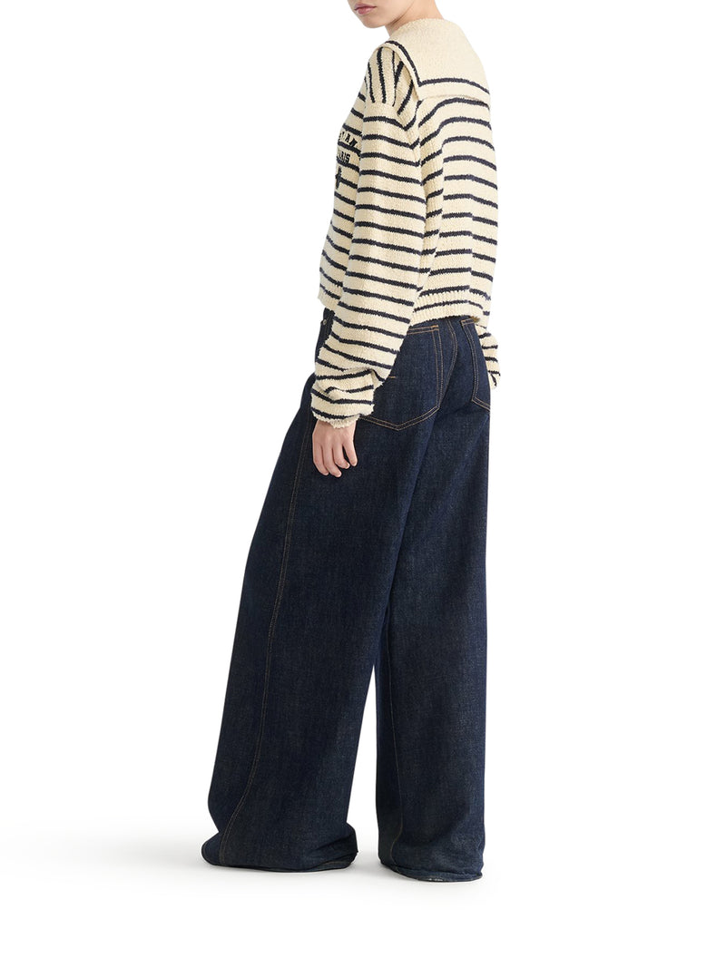 MARINIÈRE CARDIGAN WITH SAILOR COLLAR