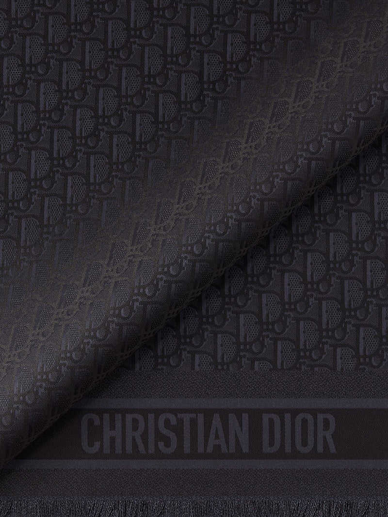 DIOR OBLIQUE NATTE STOLE IN CASHMERE AND SILK