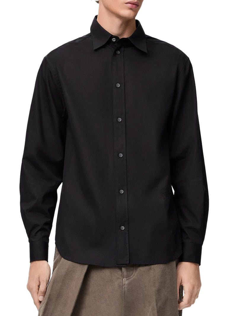 CLASSIC COTTON SHIRT WITH EMBROIDERED ANAGRAM LOGO