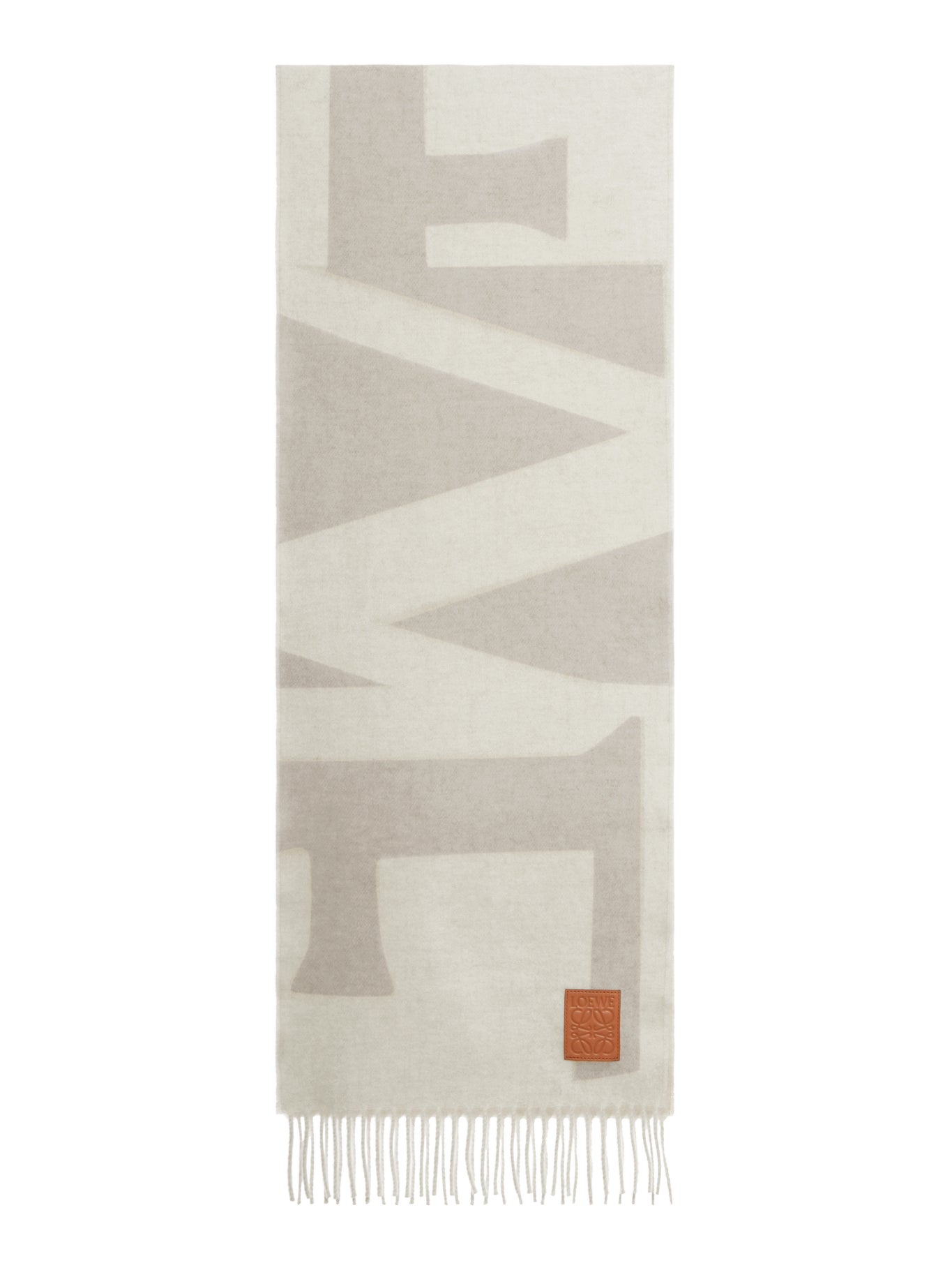 CASHMERE JACQUARD LOGO SCARF