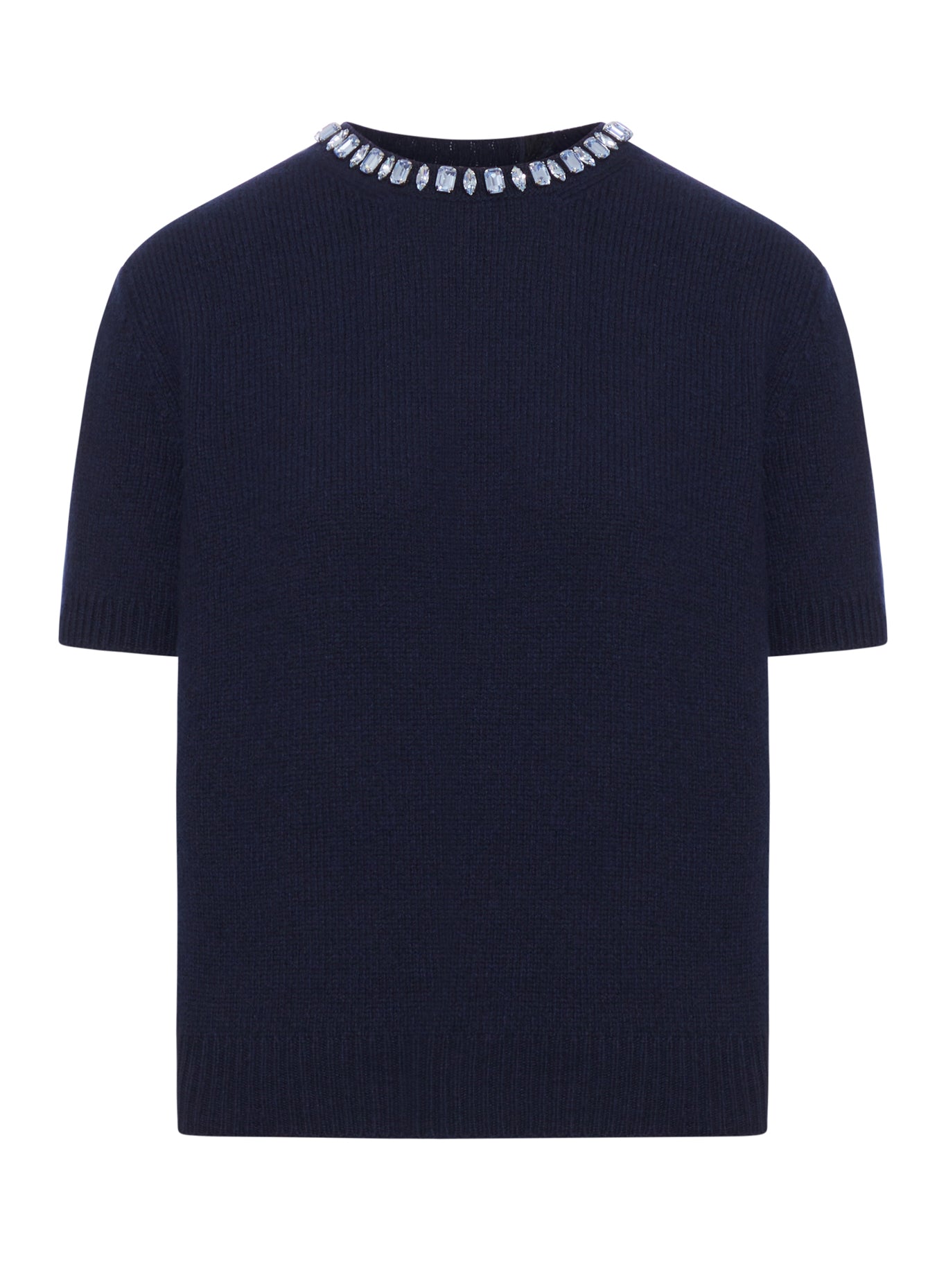 CREW NECK SWEATER IN WOOL AND CASHMERE