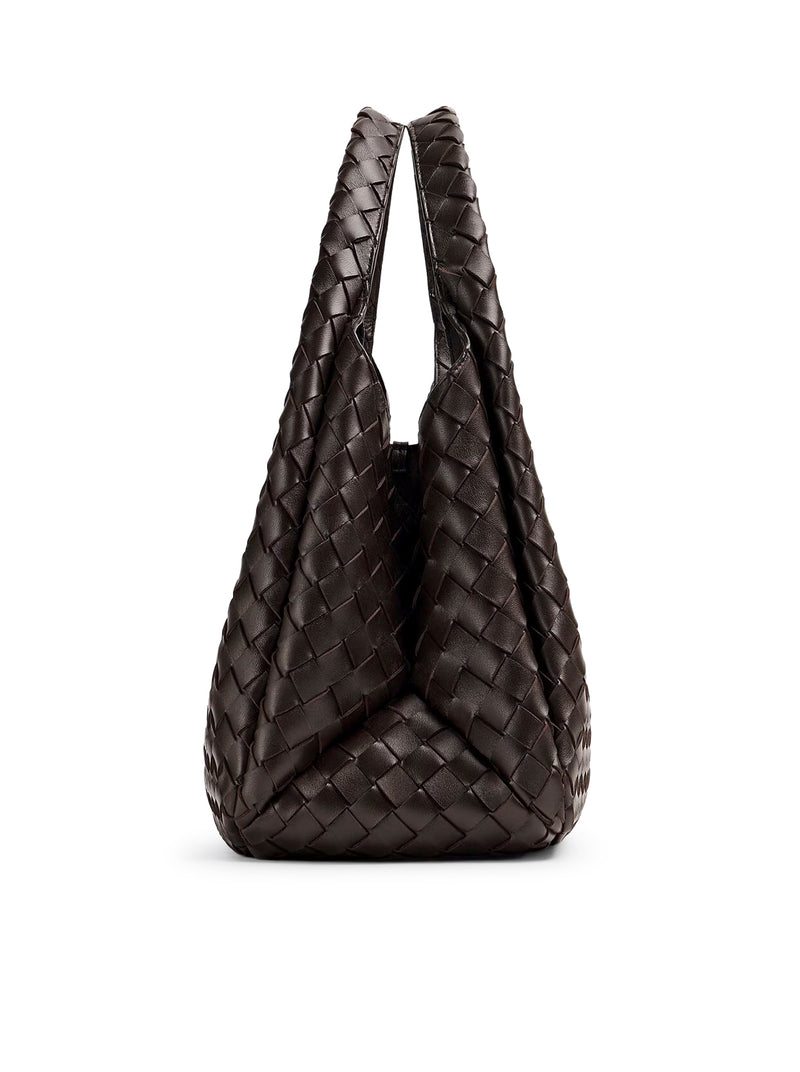 WOVEN LEATHER CAMPANA BAG