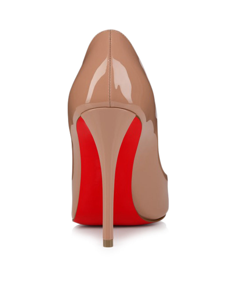 MISS Z 100MM PATENT LEATHER PUMPS IN BLUSH