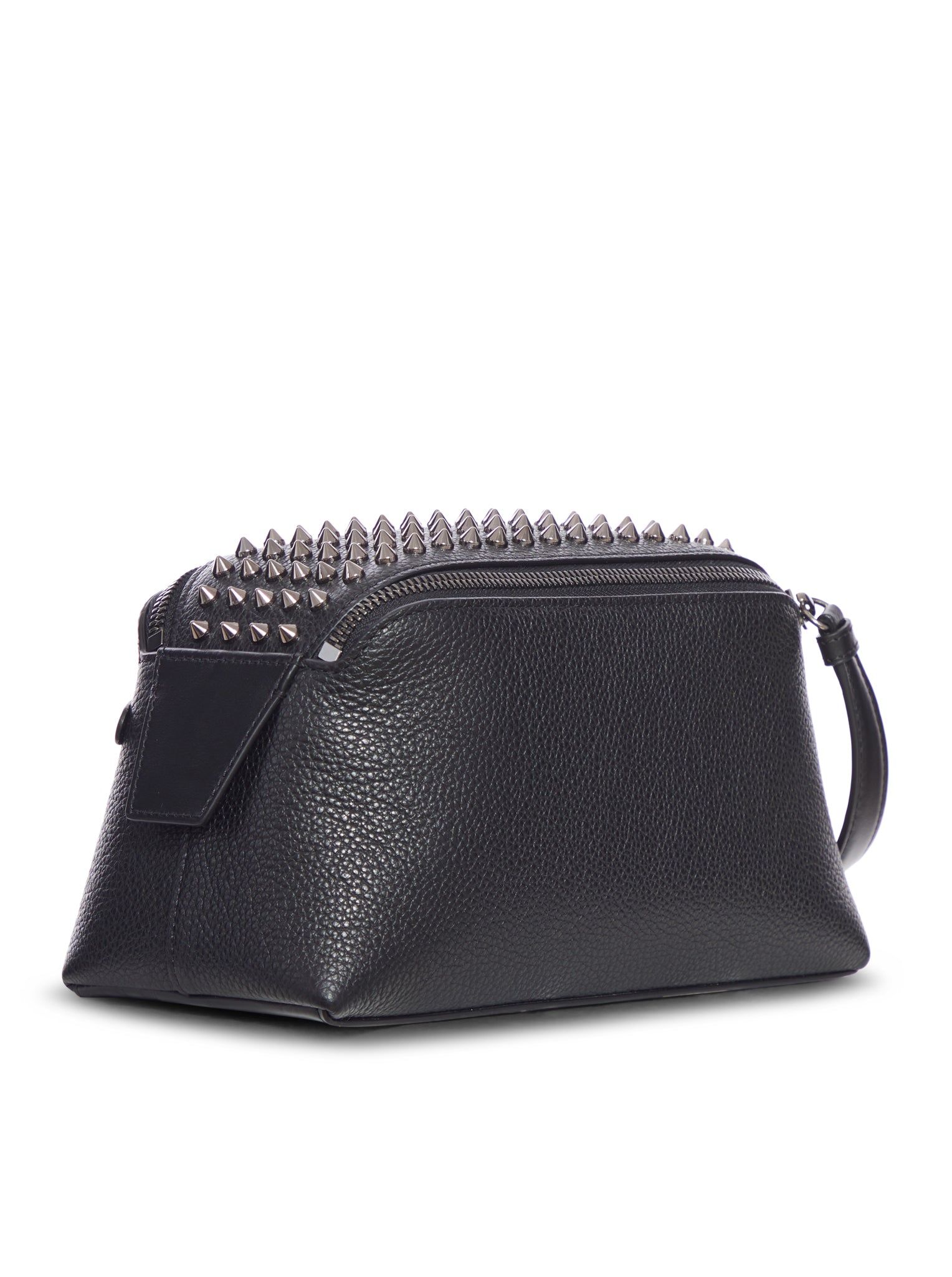 FUNKY CALFSKIN AND STUDDED CLUTCH