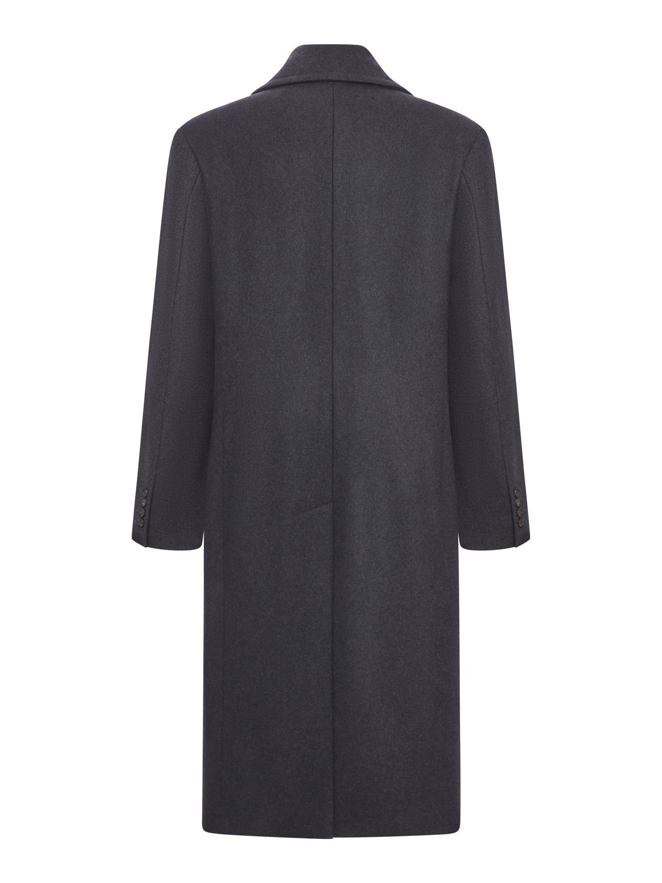 DOUBLE-BREASTED HERRINGBONE COAT