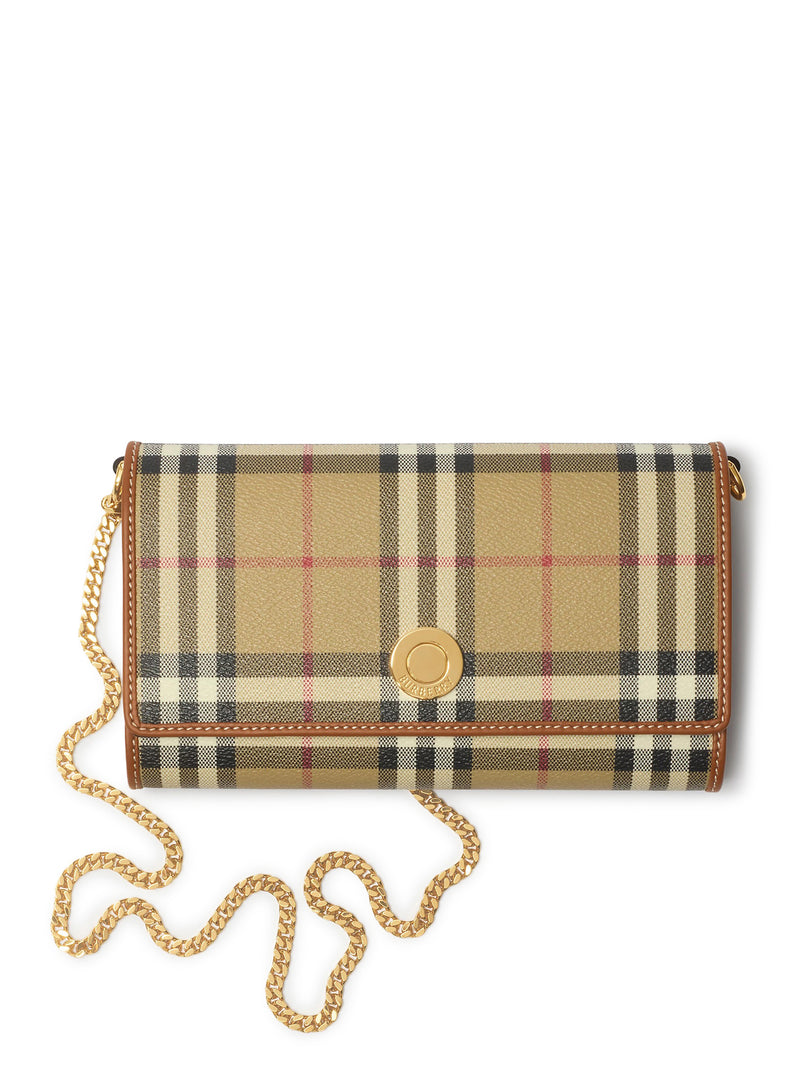 CHECK WALLET WITH CHAIN ??SHOULDER STRAP