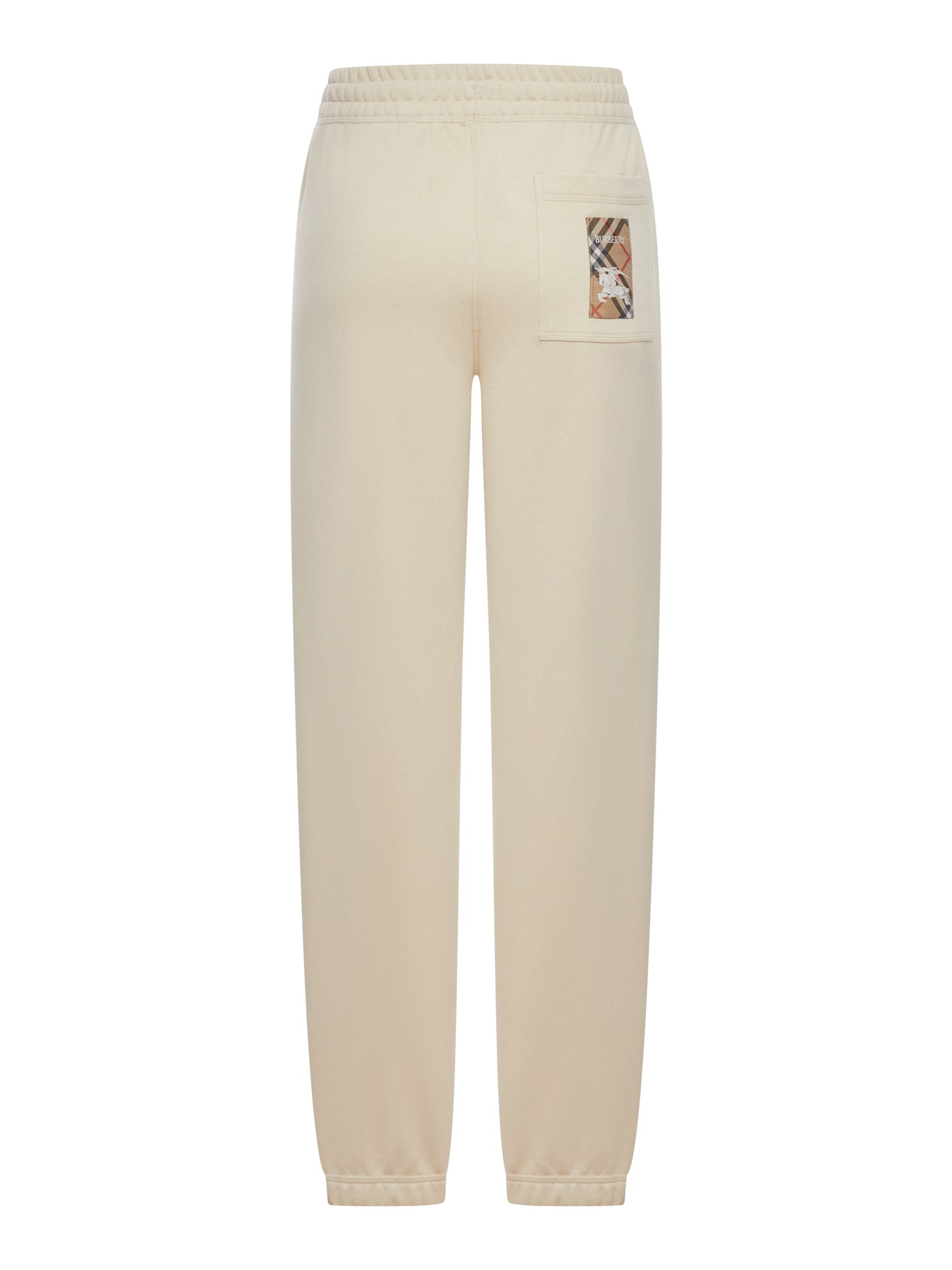 COTTON JOGGING TROUSERS WITH CHECK APPLIQUE