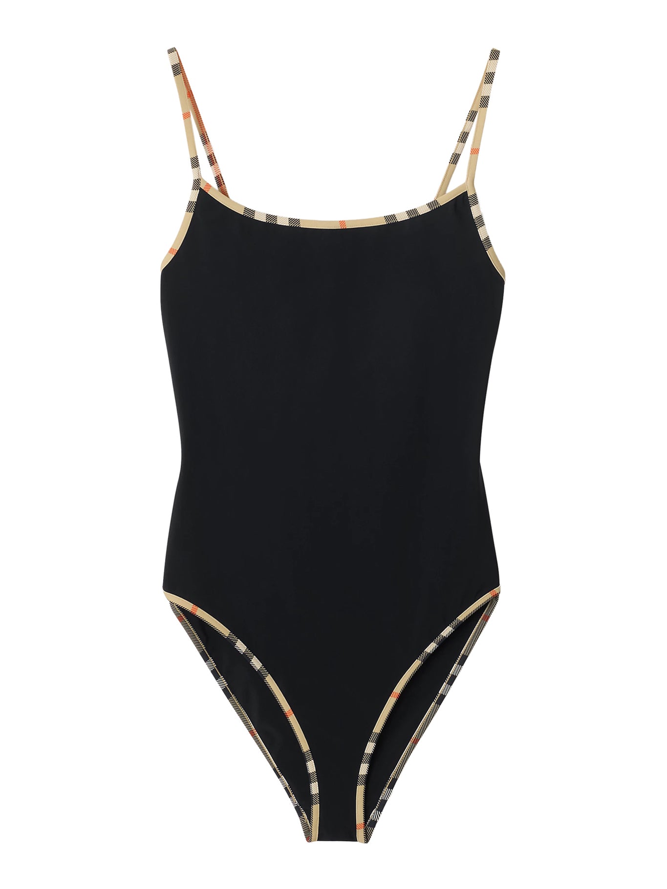 SWIMSUIT WITH CHECKED FINISHES