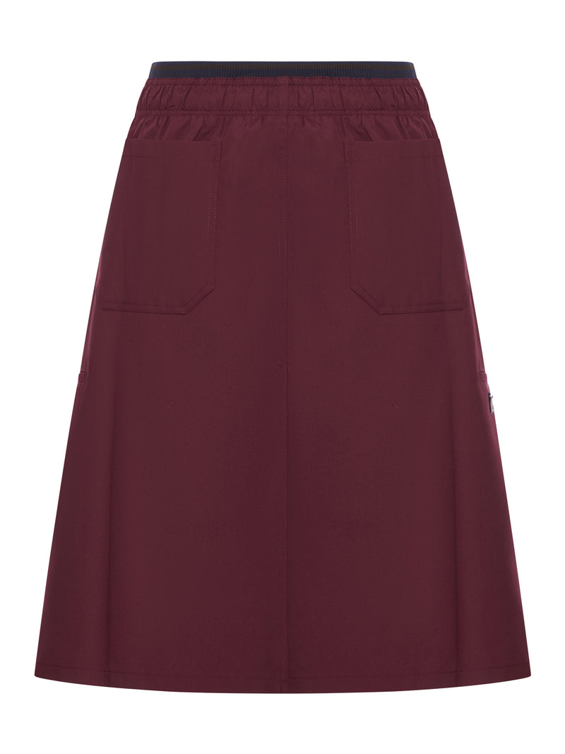 COTTON POPLIN MIDI SKIRT