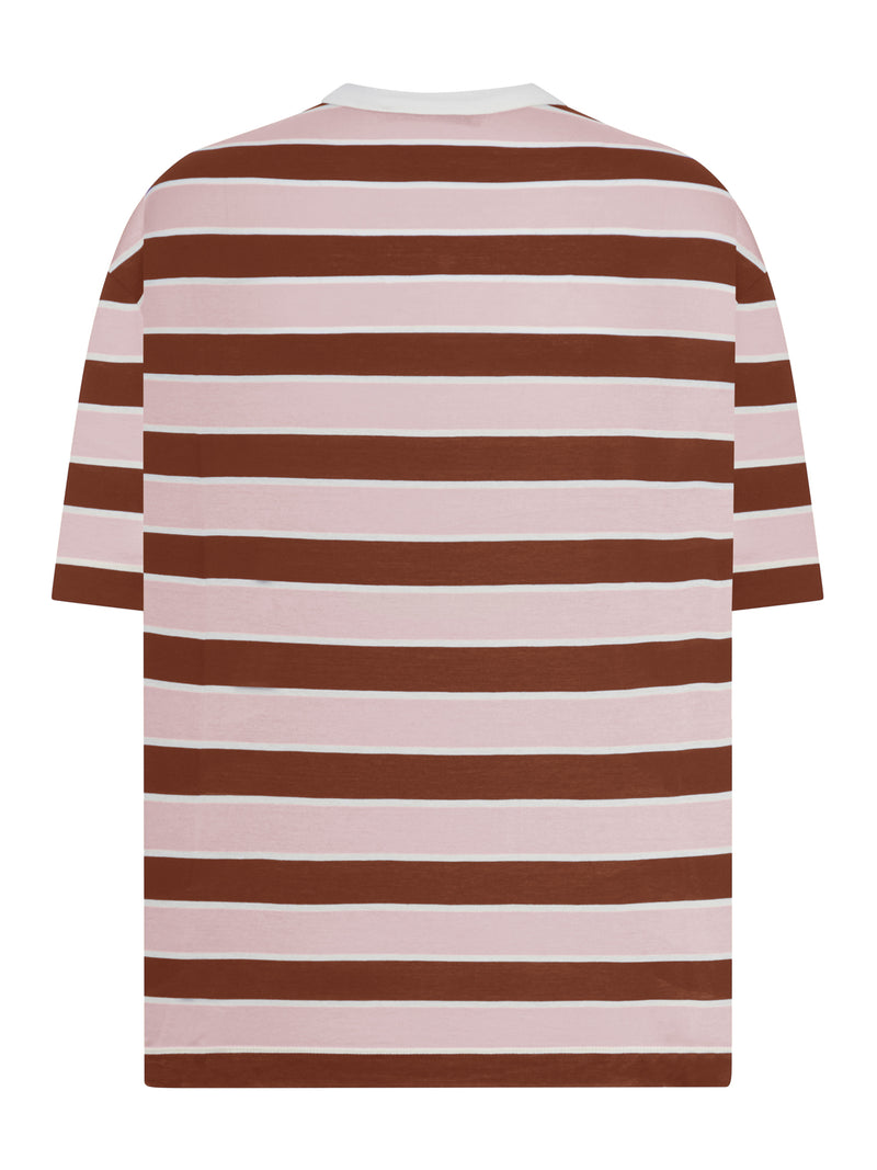 STRIPED LISLE THREAD T-SHIRT