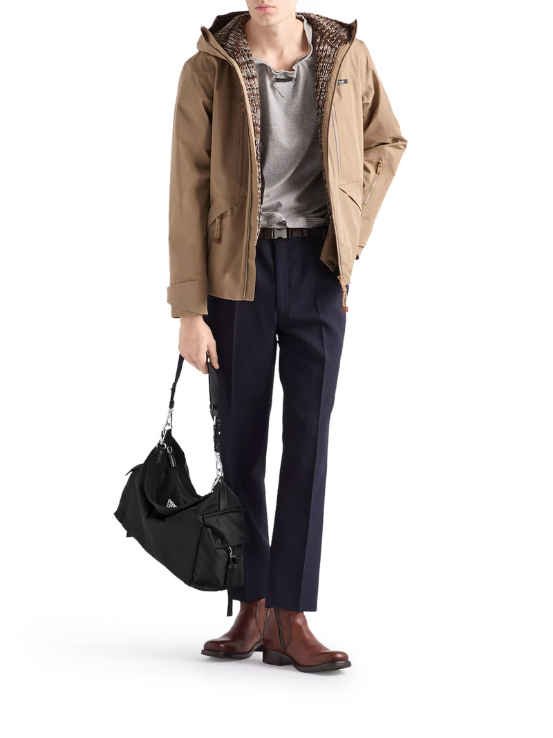 EXPLORE BAG IN RE-NYLON AND LEATHER