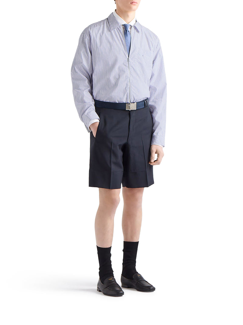 COTTON POPLIN SHIRT WITH STRIPED PATTERN