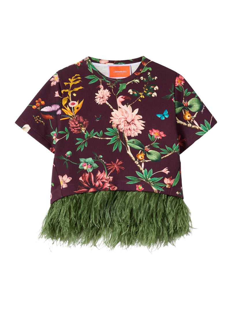 LA SCALA OSTRICH FEATHER T-SHIRT