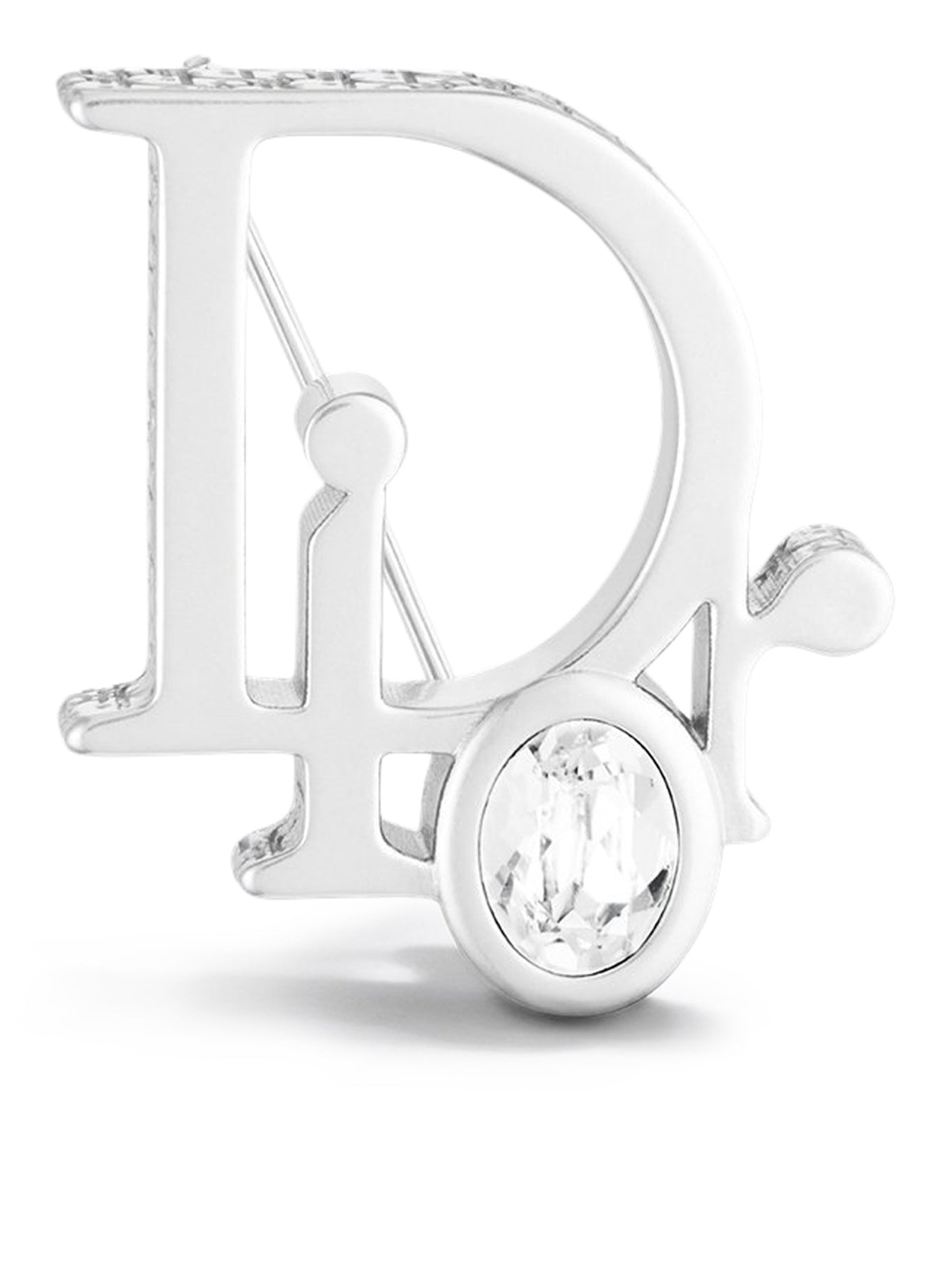 DIOR SPARKLE BROOCH IN BRASS WITH SILVER-TONE FINISH