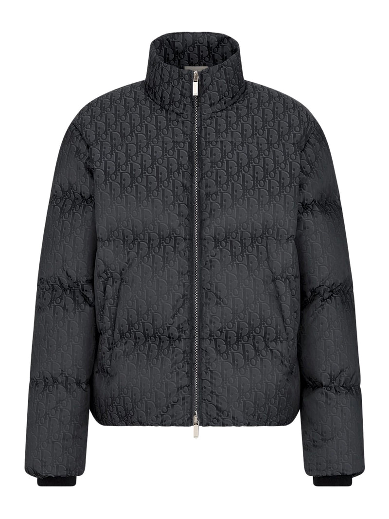 JACQUARD OBLIQUE DOWN JACKET
