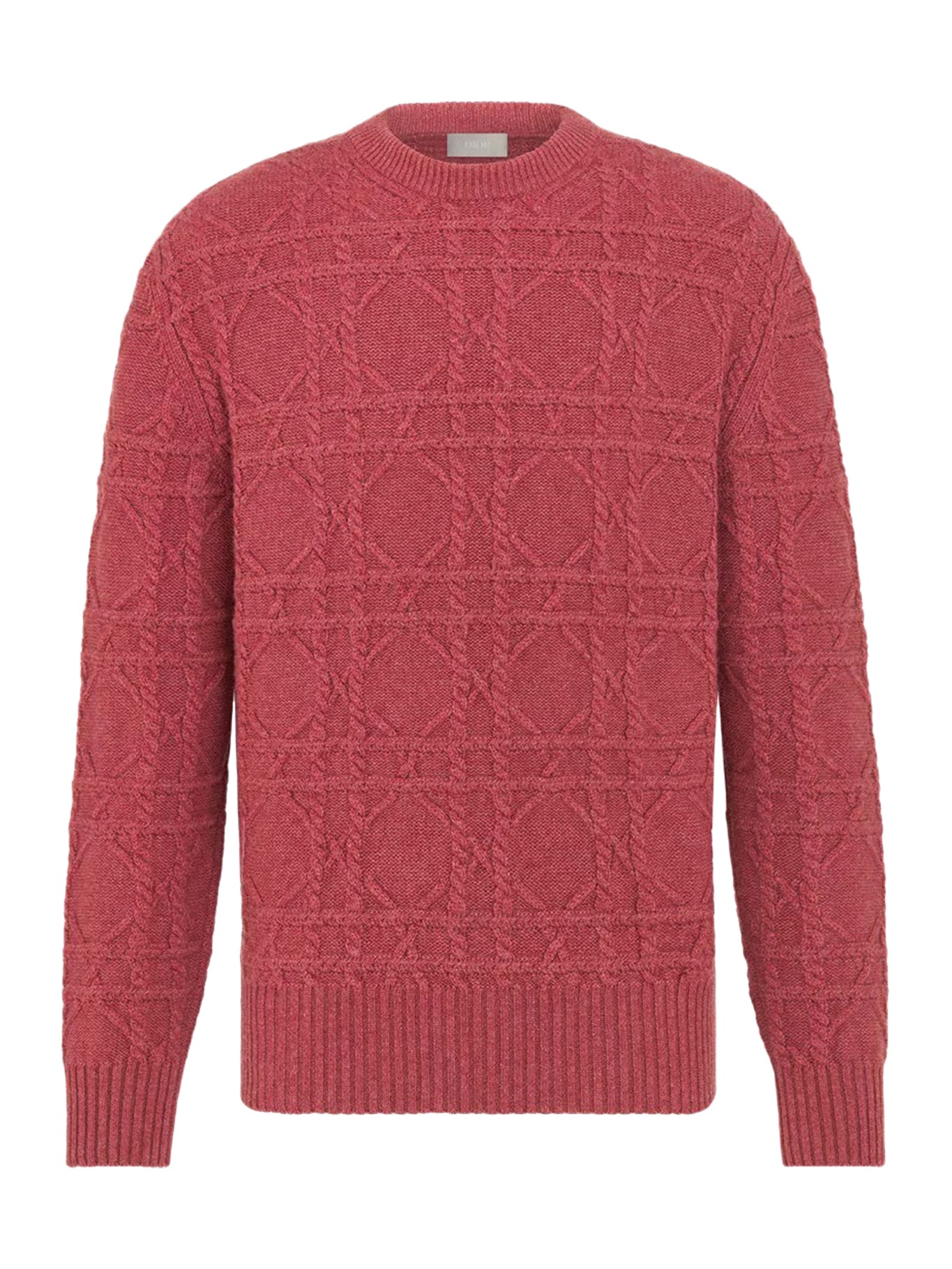 PINK CABLE KNIT CASHMERE SWEATER
