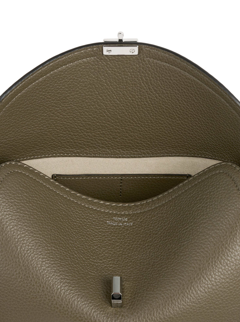 T-LOCK HAMMERED LEATHER CLUTCH