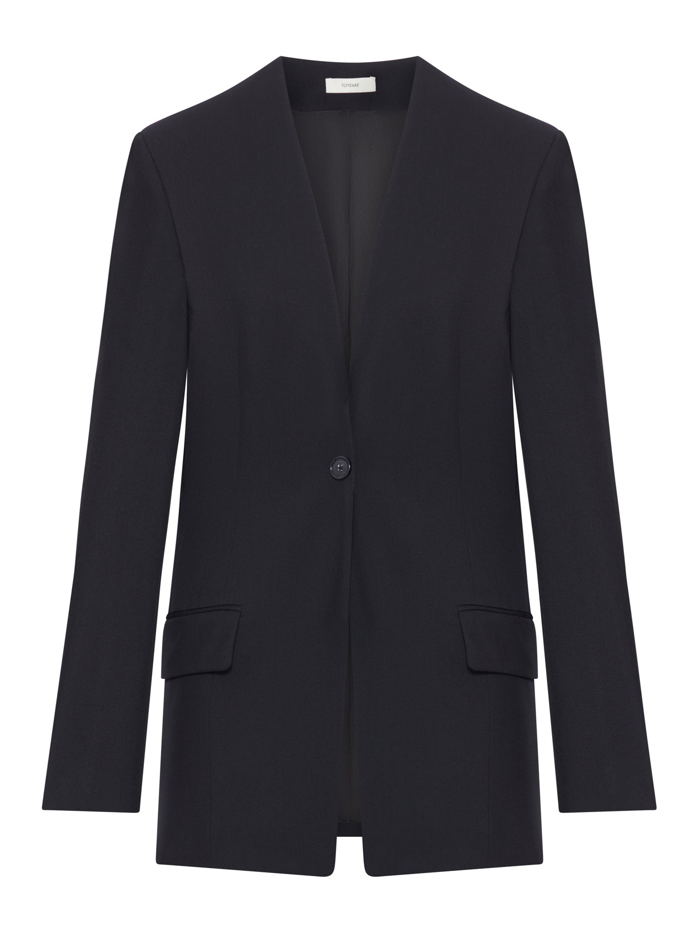 SINGLE-BREASTED WOOL BLEND BLAZER