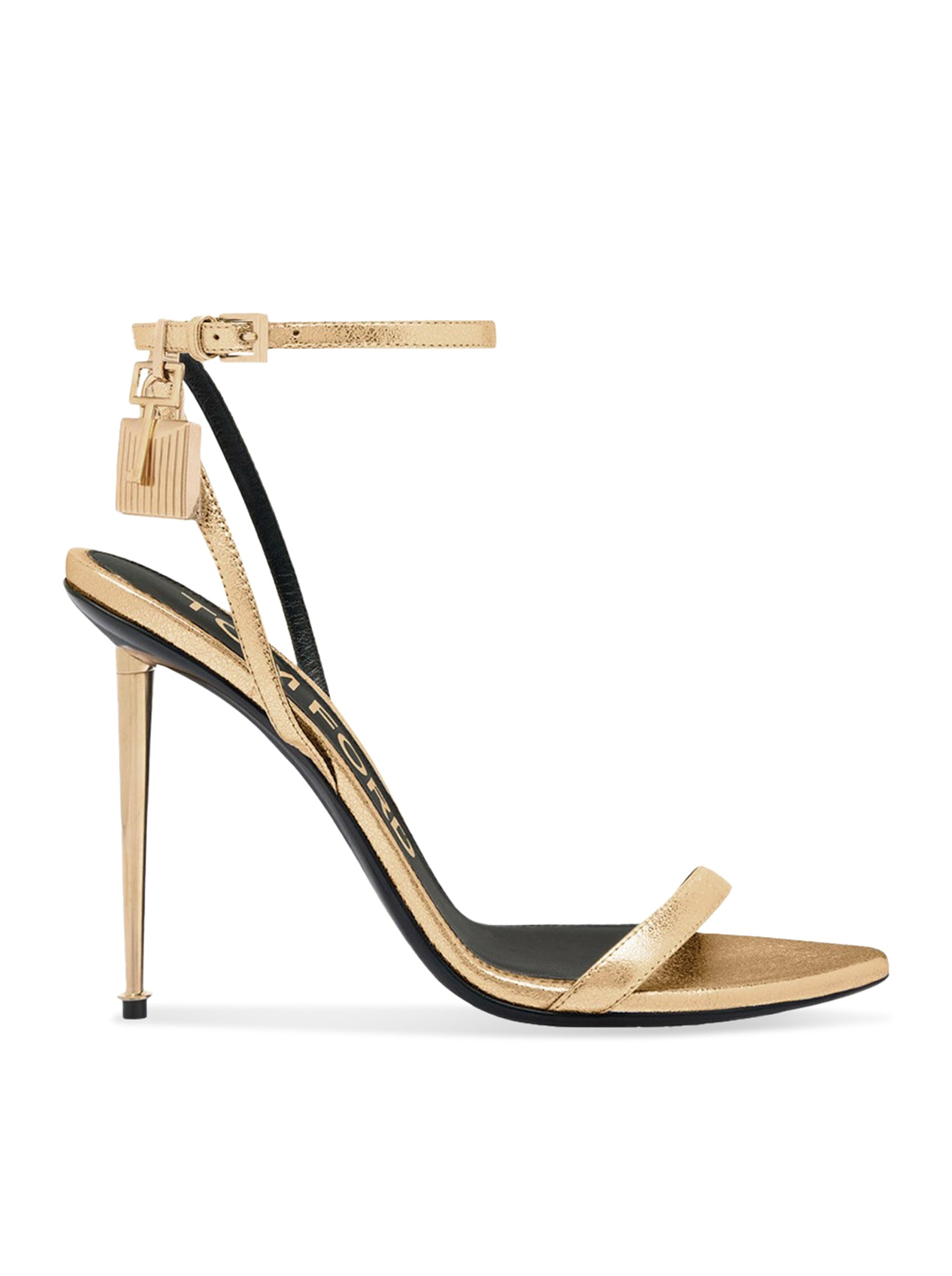 GOLD HIGH-HEELED STILETTO SANDAL IN PATENT LEATHER – Suit Negozi Row