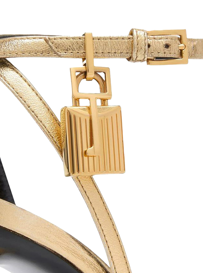 GOLDEN PATENT LEATHER STILETTO HIGH HEEL PUMPS