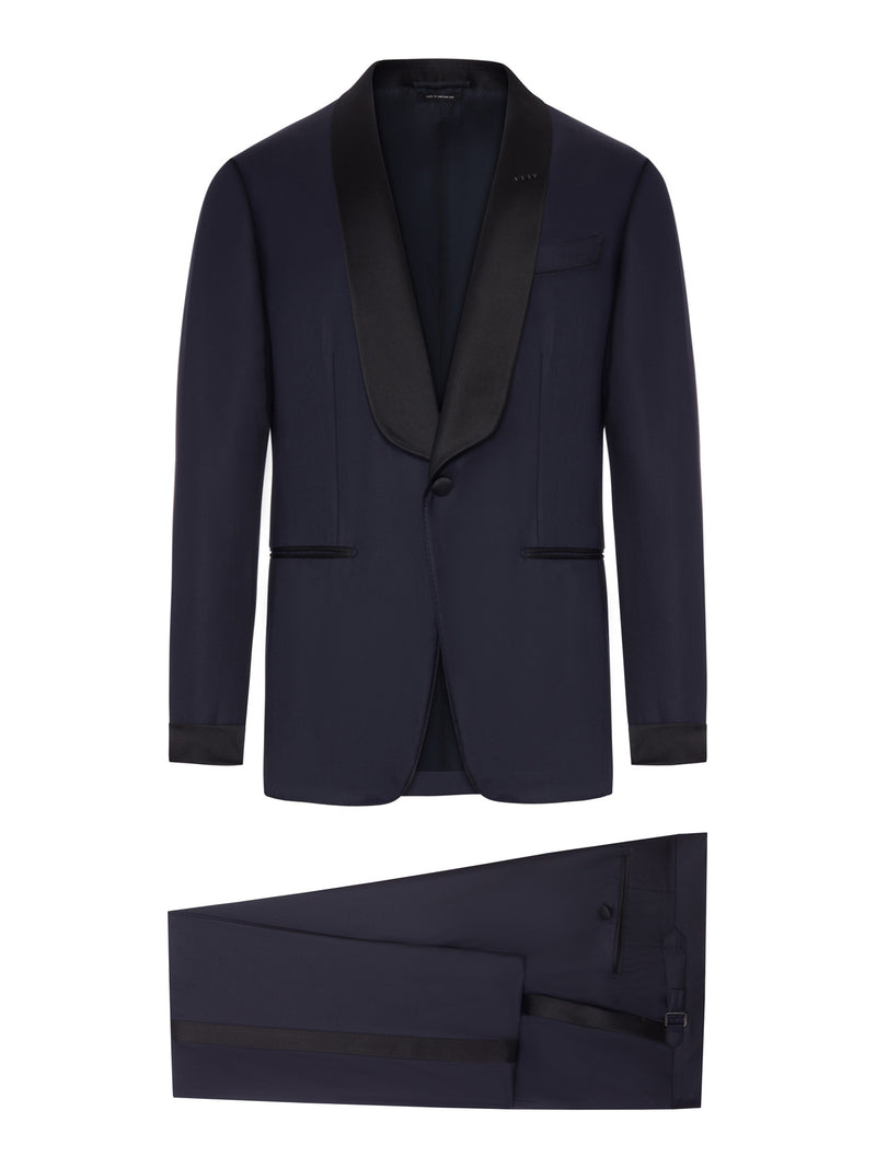 O`CONNOR WOOL AND SILK TWILL EVENING DRESS