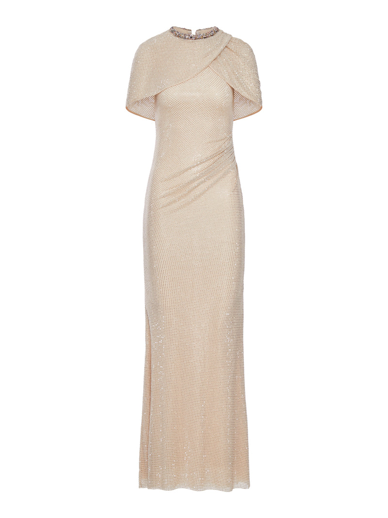 LONG DRESS WITH RHINESTONE