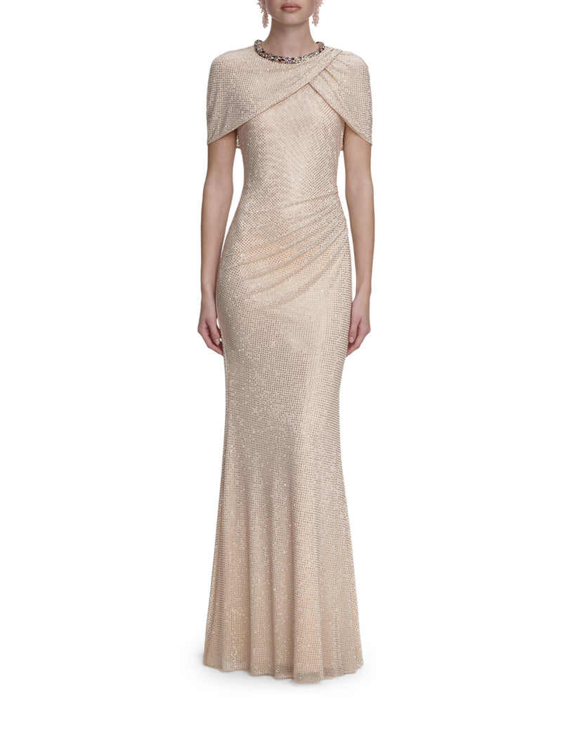 LONG DRESS WITH RHINESTONE