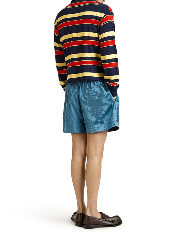 STRIPED KNITTED RUGBY POLO