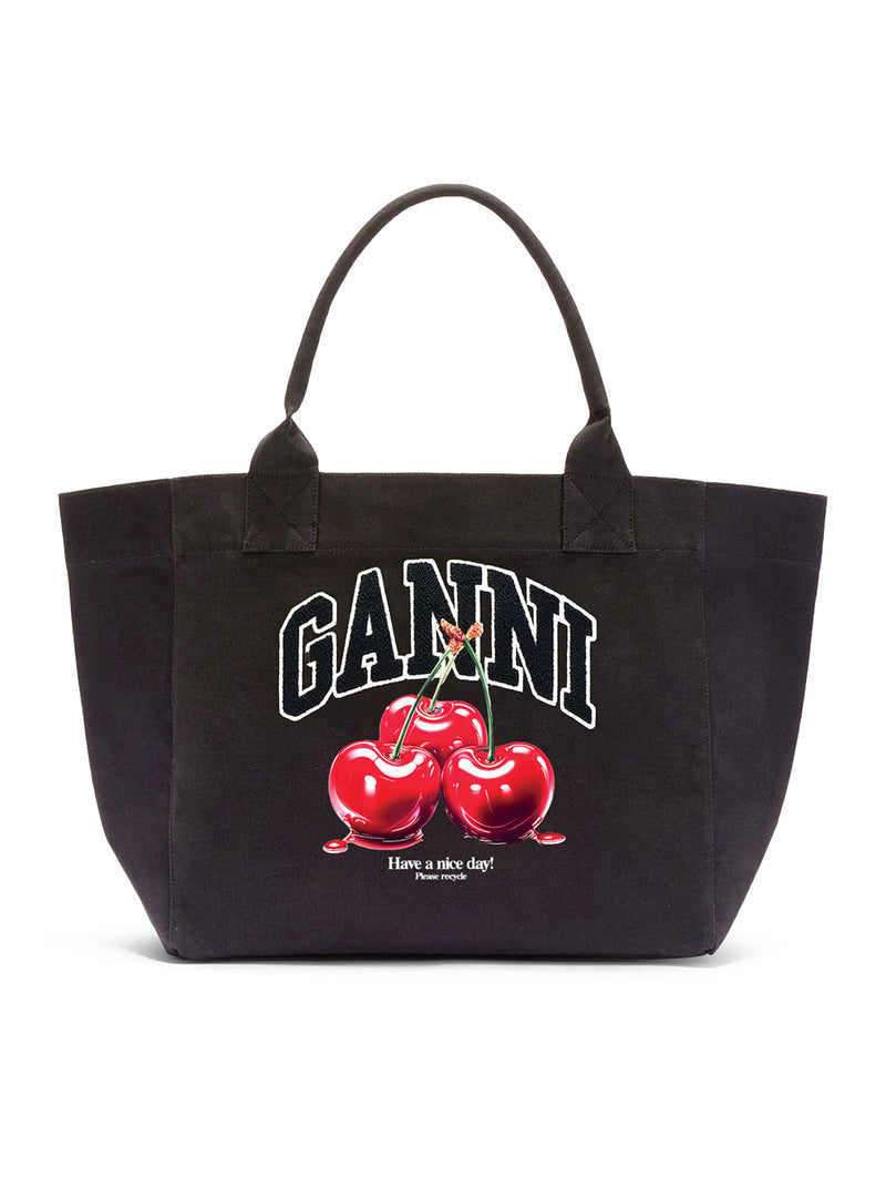 MEDIUM CHERRY COTTON TOTE BAG