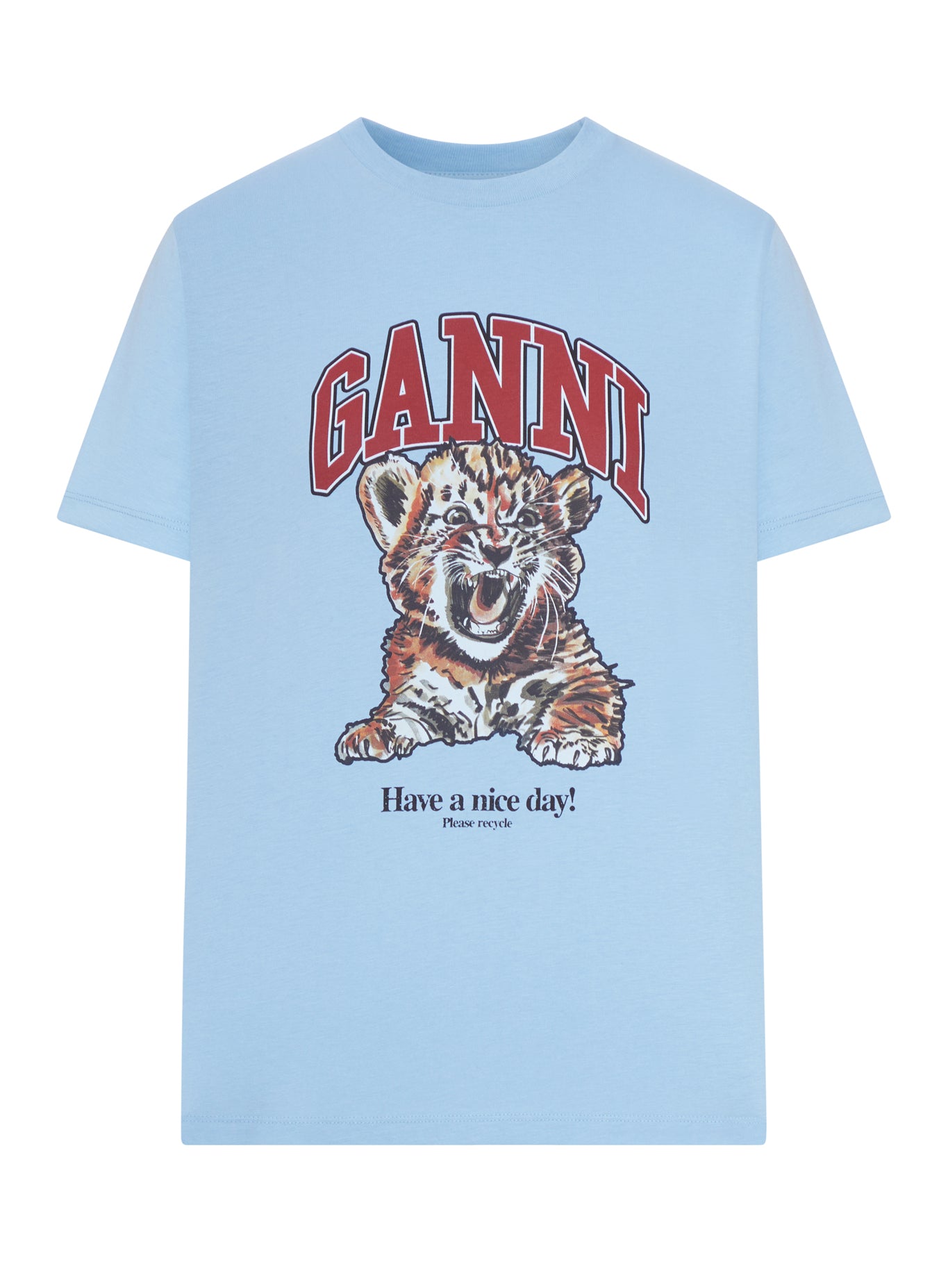 COTTON JERSEY T-SHIRT WITH TIGER PRINT