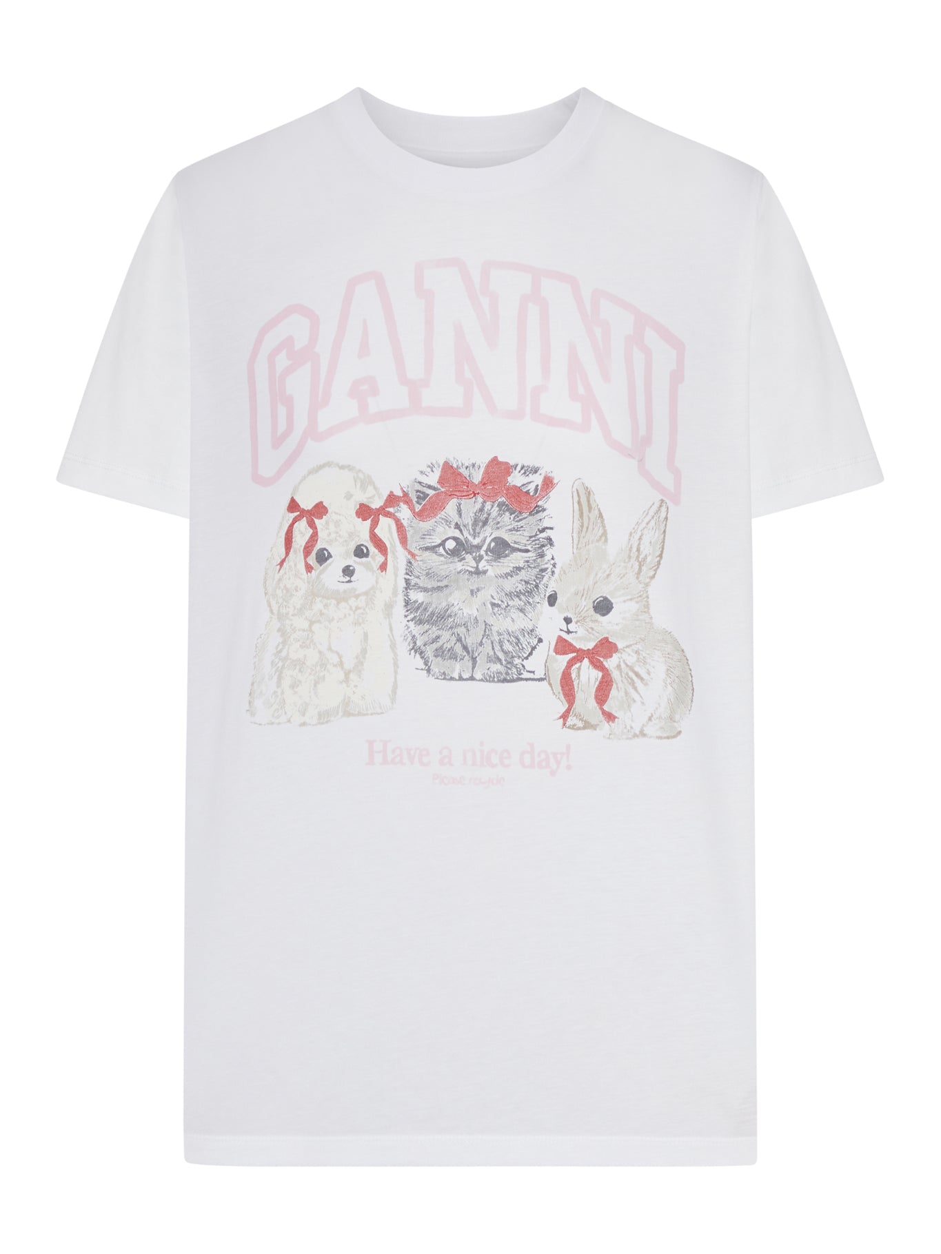 COTTON JERSEY T-SHIRT WITH ANIMALS PRINT
