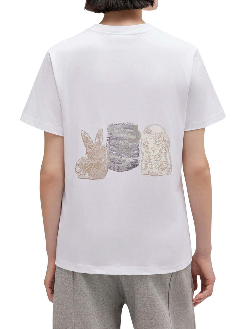 COTTON JERSEY T-SHIRT WITH ANIMALS PRINT