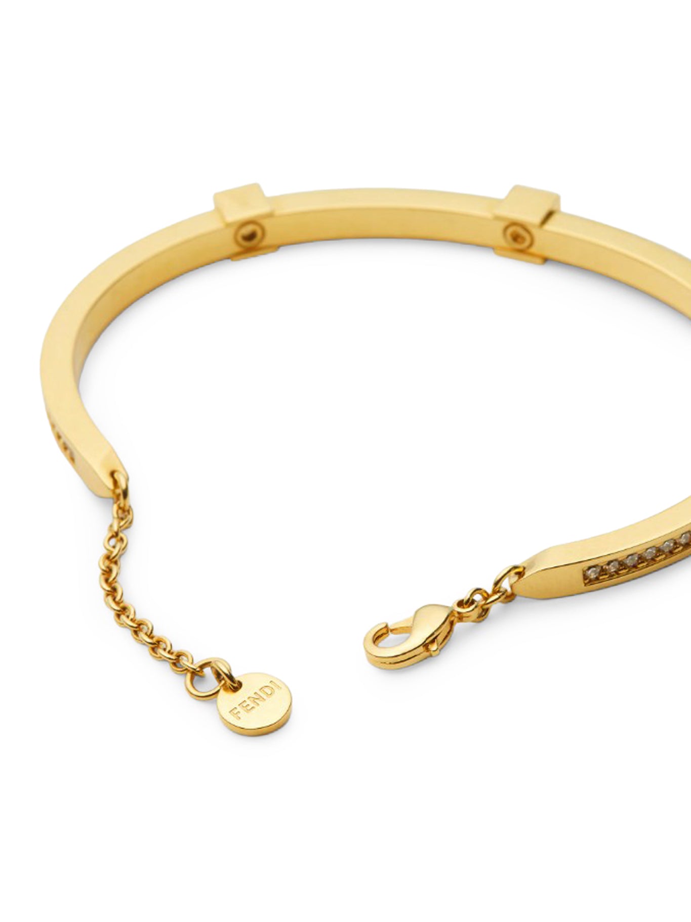 FOREVER BRACELET IN GOLDEN METAL AND CRYSTALS