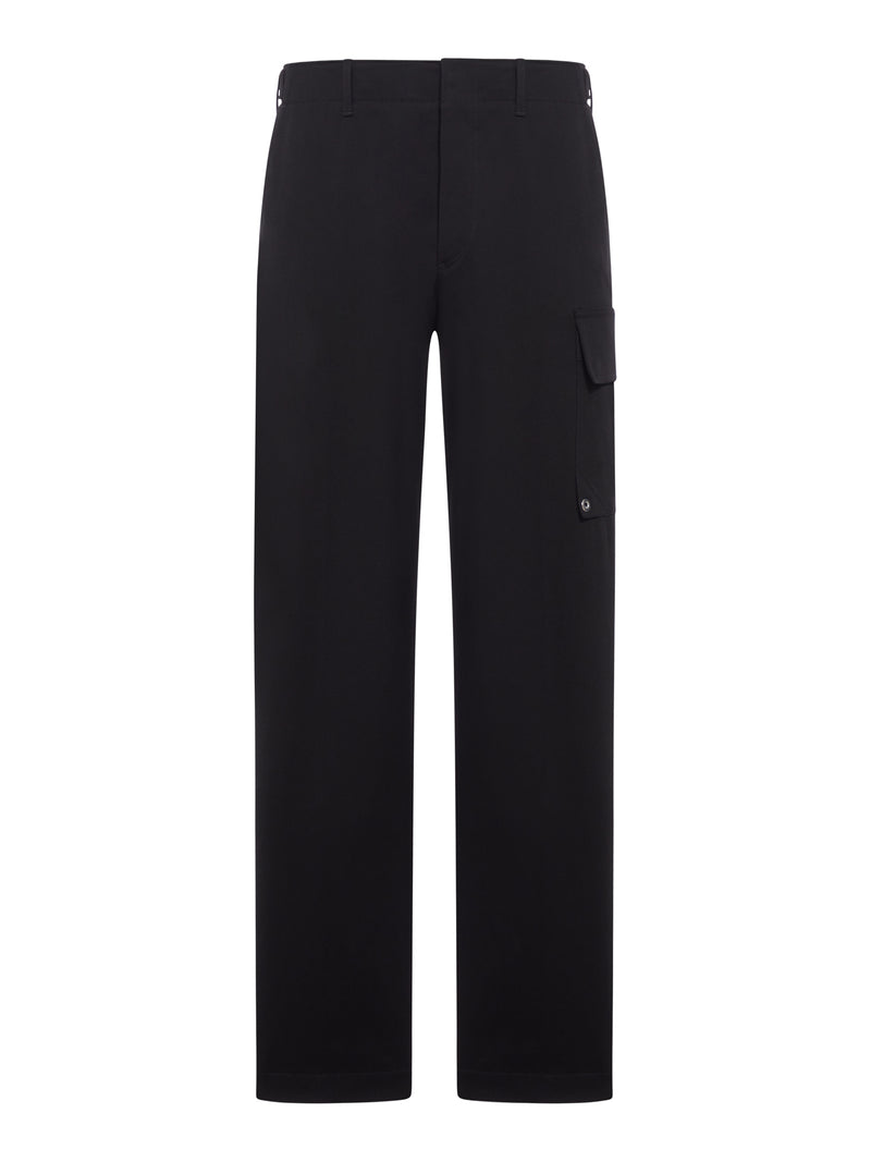 BLACK GABARDINE TROUSERS