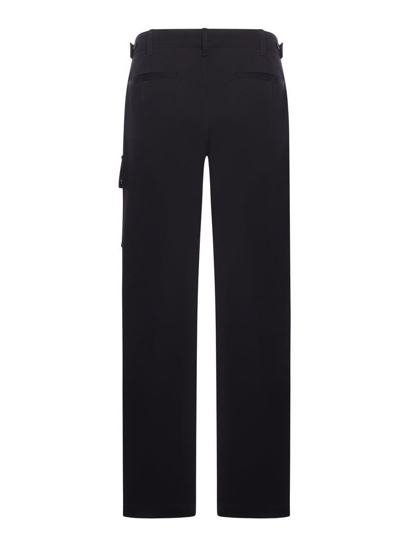 BLACK GABARDINE TROUSERS