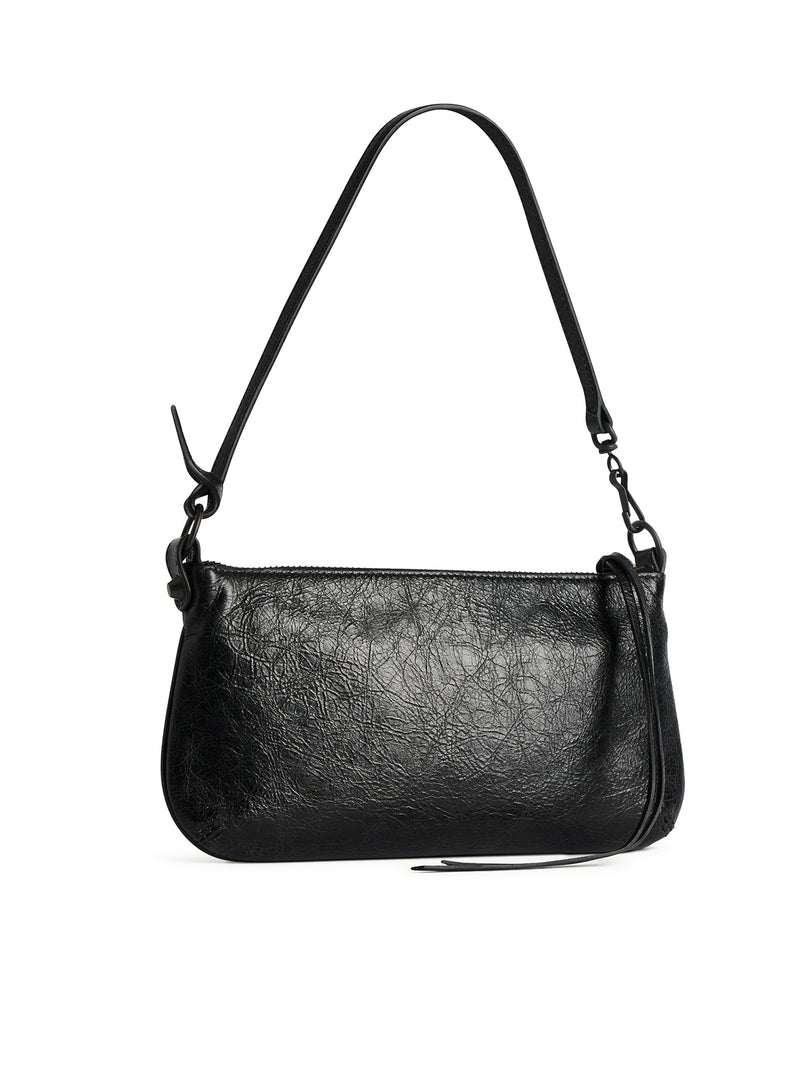 LE CITY CLUTCH WITH SHOULDER STRAP IN ARENA LAMBSKIN