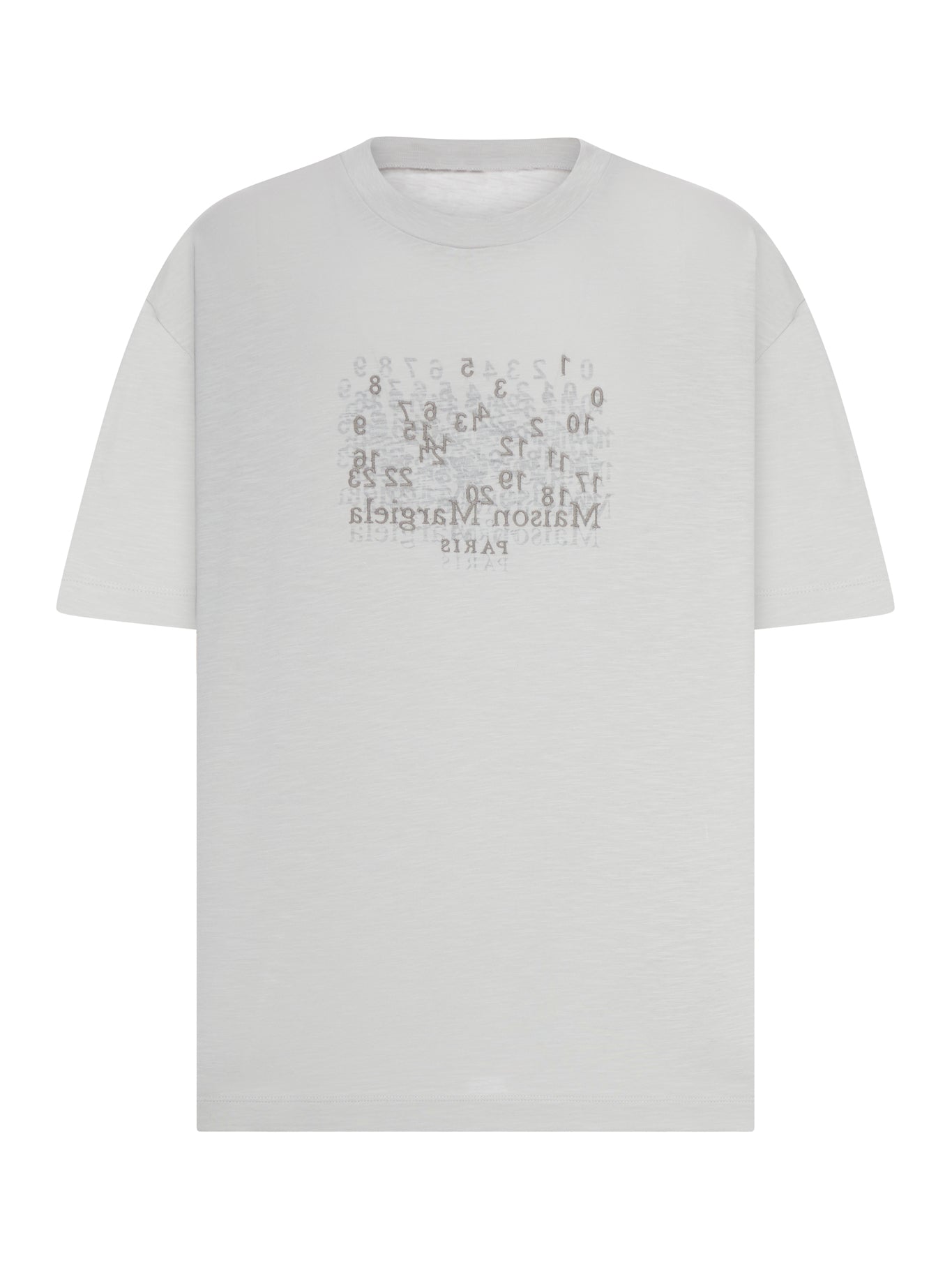 COTTON T-SHIRT WITH TONE-ON-TONE LETTERING PRINT
