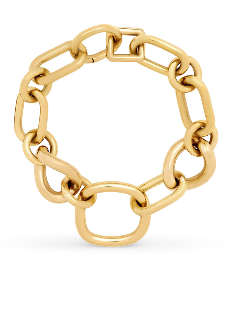 CELINE CHARMS MODERN THIN GOURMETTE IN GOLD-FINISH BRASS