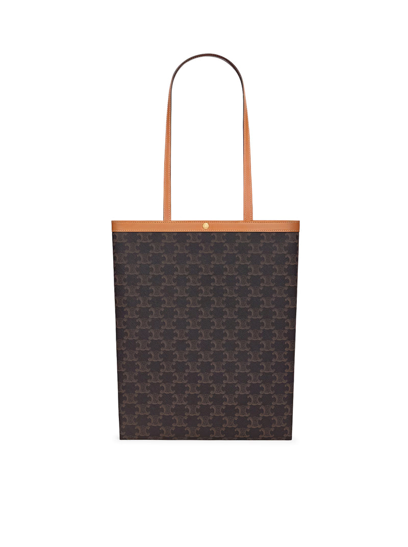 MEDIUM FLAT SHOPPER IN TRIOMPHE FABRIC