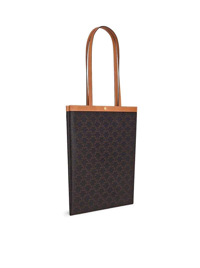 MEDIUM FLAT SHOPPER IN TRIOMPHE FABRIC