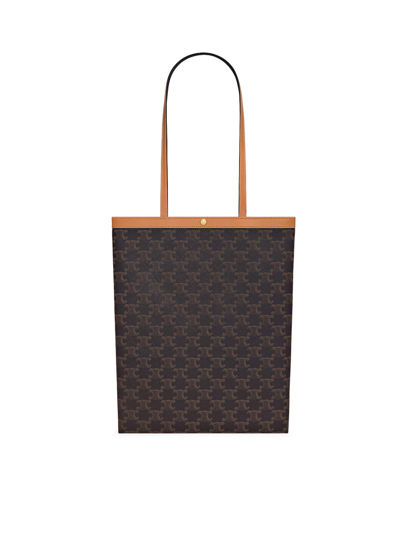MEDIUM FLAT SHOPPER IN TRIOMPHE FABRIC
