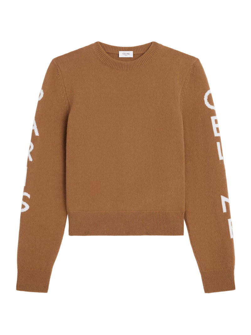 CREW NECK SWEATER IN CASHMERE AND WOOL