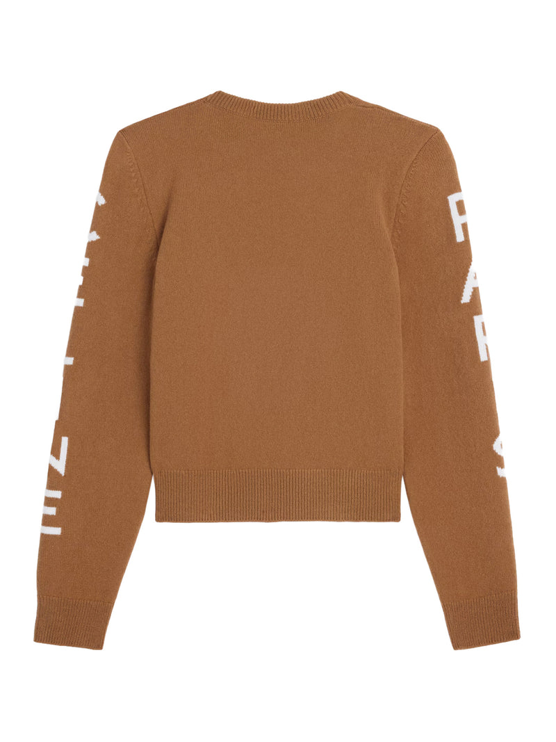 CREW NECK SWEATER IN CASHMERE AND WOOL