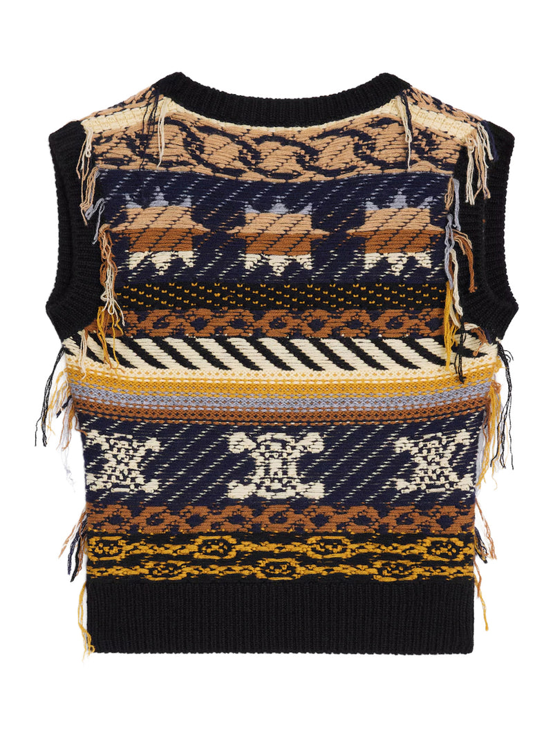 CASHMERE JACQUARD VEST