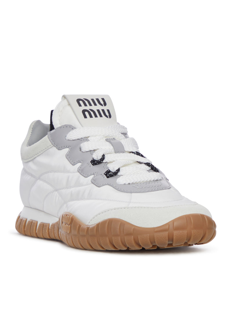 SNEAKERS IN TECHNICAL FABRIC AND SUEDE