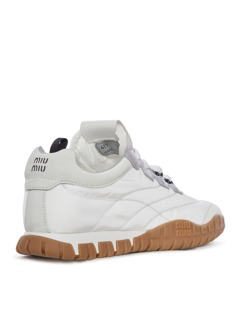 SNEAKERS IN TECHNICAL FABRIC AND SUEDE