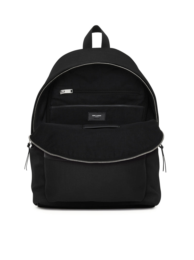CITY BACKPACK IN CANVAS, NYLON AND LEATHER