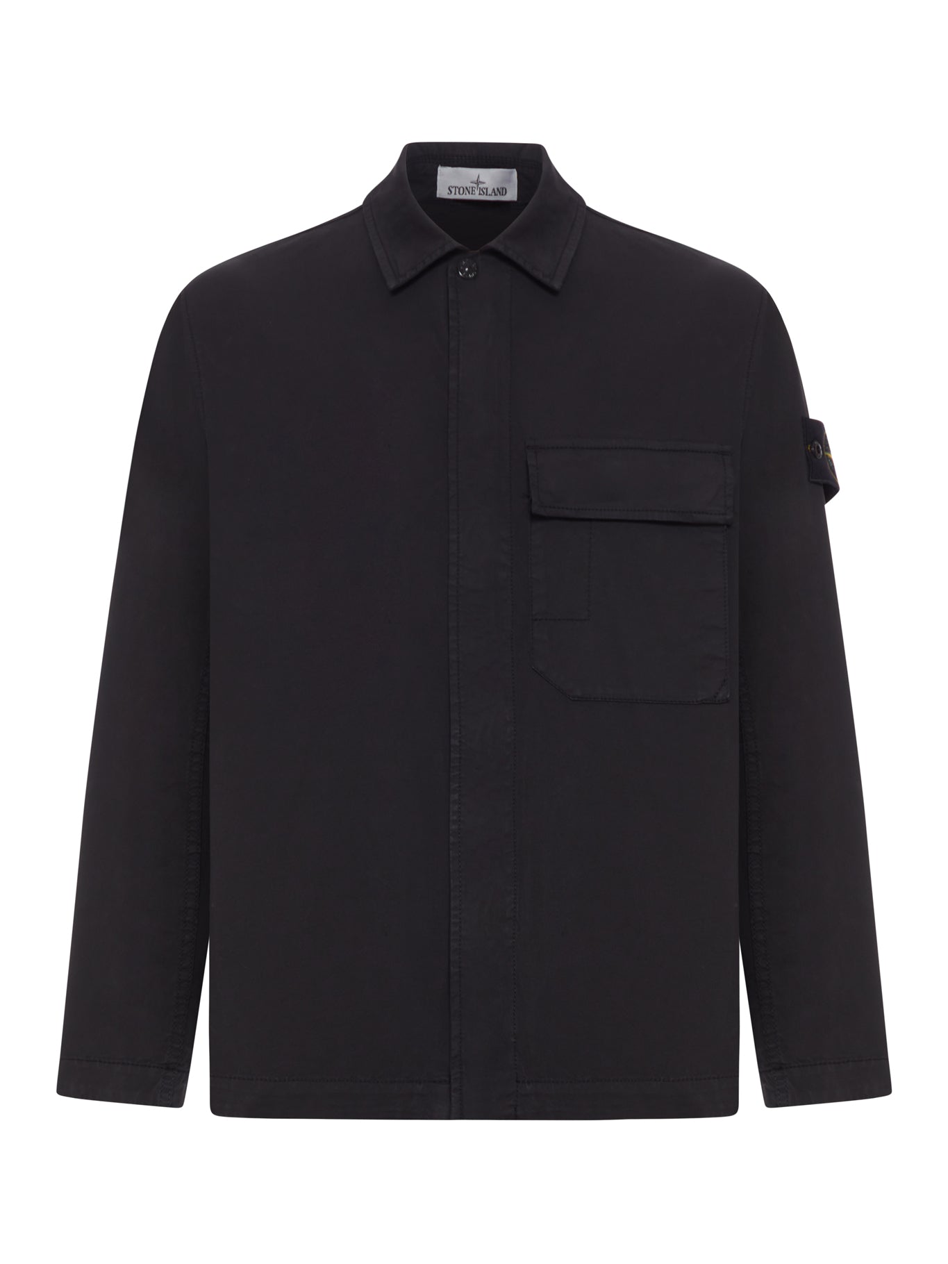 COTTON OVERSHIRT WITH CHEST POCKET AND REMOVABLE BADGE