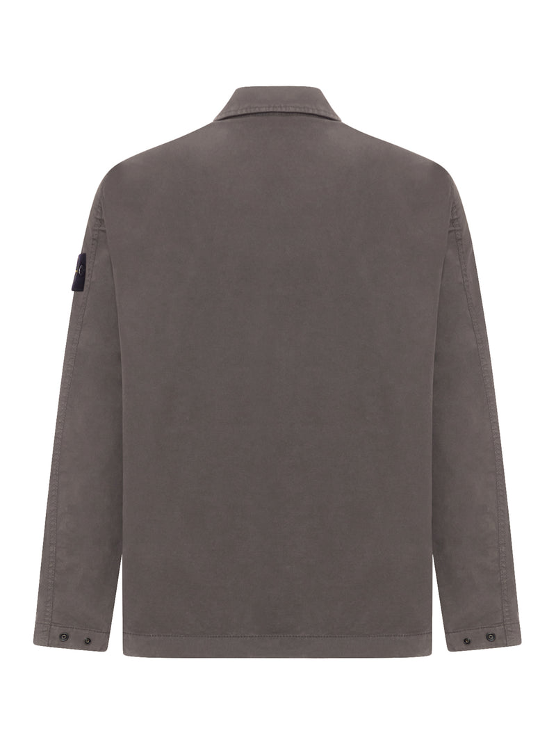 COTTON OVERSHIRT WITH CHEST POCKET AND REMOVABLE BADGE