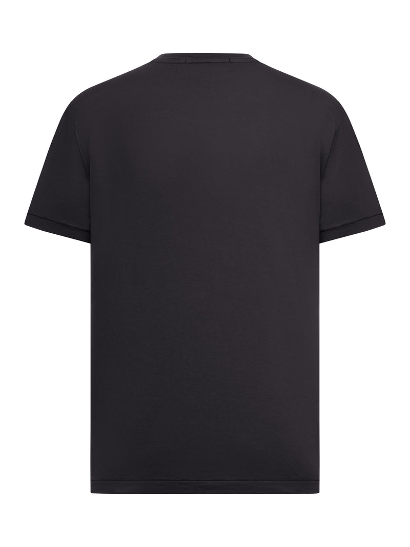 SHORT-SLEEVE T-SHIRT WITH COMPASS PATCH BLACK